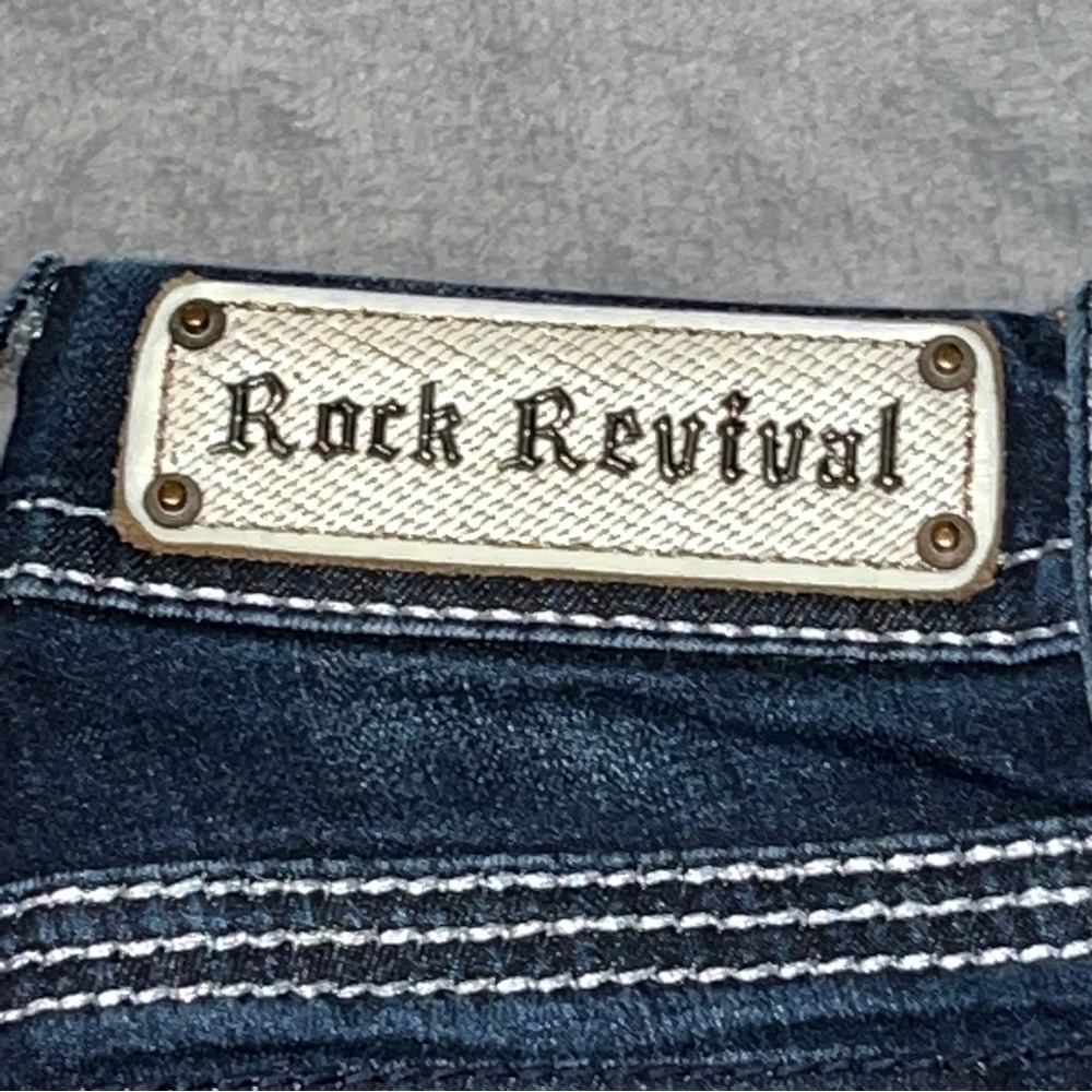 Rock Revival Yui Straight Leg Dark Wash Jeans Women’s Size 25 - Picture 3 of 12